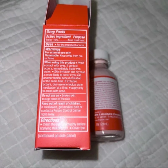 NWT Neutrogena Stubborn Acne Spot Drying Acne Treatment, 10% Sulfur, 1 oz - Picture 3 of 4